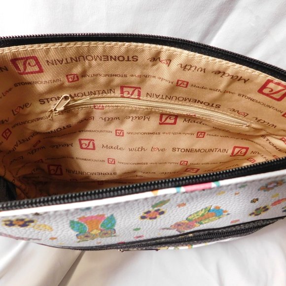 STONE MOUNTAIN LEATHER SHOULDER HANDBAG OWL PRINT NEW - Picture 5 of 7